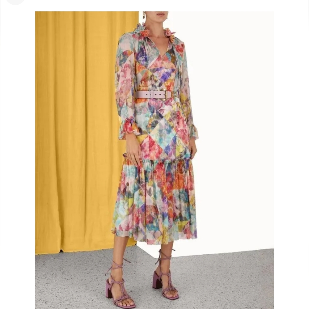 Zimmermann high tide tubular midi dress sz 2